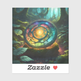 Wheel Of Wonder – Ancient Stone Spiral Art Square