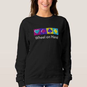 Wheel On Hand Poker Casino Poker Player Gambling S Sweatshirt