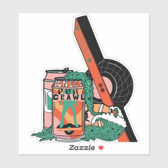 Wheel Pub Crawl Sticker (Sheet)