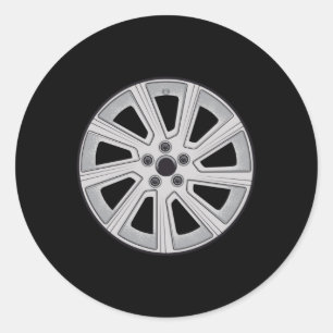 Wheel Rim Classic Round Sticker