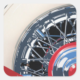Wheel Square Sticker