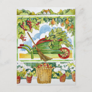 Wheelbarrow - garden surround 2012 postcard