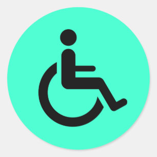 Wheelchair Access - Handicap Chair Symbol Classic Round Sticker