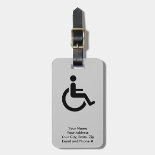 Wheelchair Access - Handicap Chair Symbol Luggage Tag
