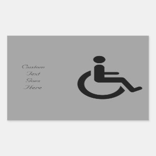 Wheelchair Access - Handicap Chair Symbol Rectangular Sticker