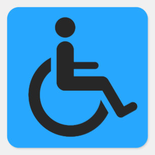 Wheelchair Access - Handicap Chair Symbol Square Sticker