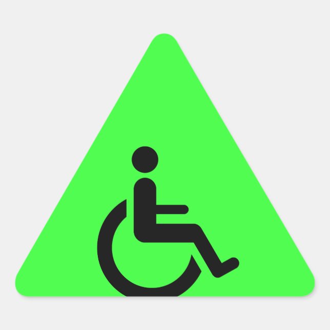 Wheelchair Access - Handicap Chair Symbol Triangle Sticker (Front)