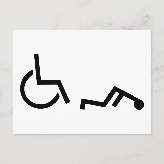 Wheelchair accident postcard (Front)