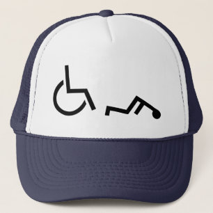 Wheelchair accident trucker hat