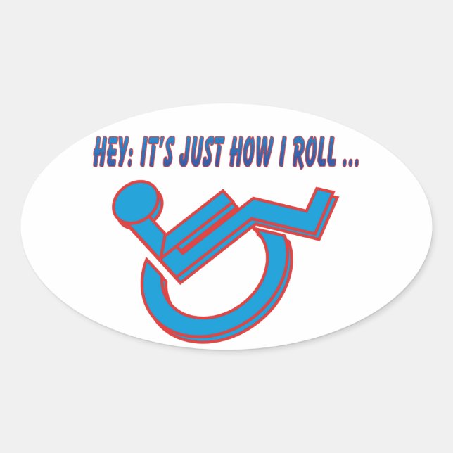 Wheelchair Attitude! Oval Sticker (Front)