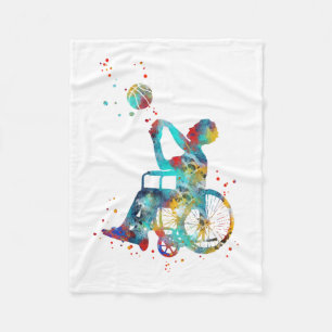 Wheelchair Basketball 1 Fleece Blanket