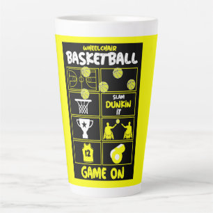 Wheelchair Basketball Players     Latte Mug
