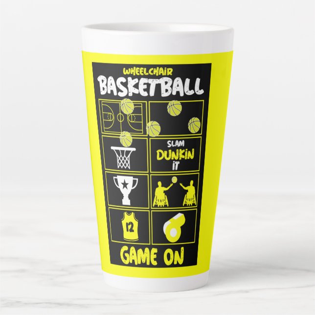 Wheelchair Basketball Players     Latte Mug (Front)