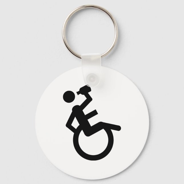 wheelchair boot wheel chair key ring (Front)