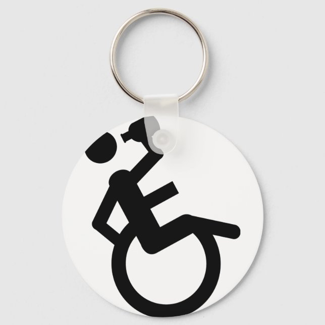 wheelchair boozer wheel chair key ring (Front)
