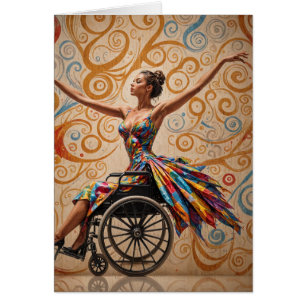 Wheelchair Dancing Lady All Occasions Greeting 