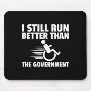 Wheelchair Disability Gift Funny Handicap Mouse Mat