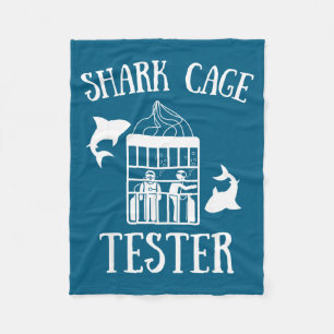 Wheelchair Handicap Humor Handicapped Shark Cage T Fleece Blanket