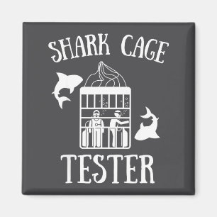 Wheelchair Handicap Humor Handicapped Shark Cage T Magnet
