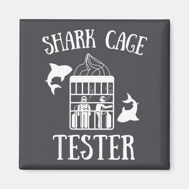 Wheelchair Handicap Humor Handicapped Shark Cage T Magnet (Front)
