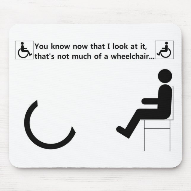 Wheelchair Handicap Logo Mouse Mat (Front)