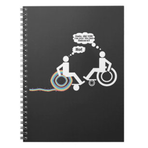 Wheelchair Joke Disability Unicorn Handicap Humour Notebook
