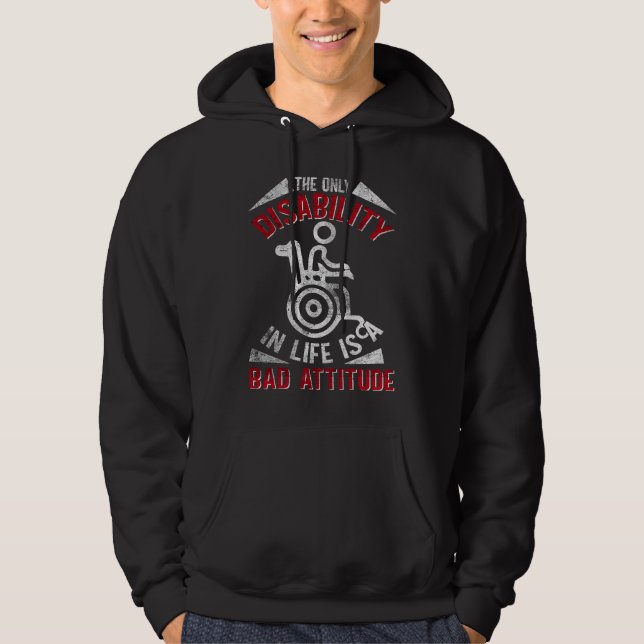 Wheelchair Leg Amputee Awareness Amputation Suppor Hoodie (Front)