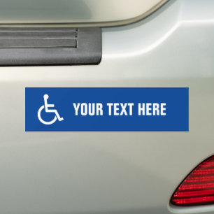 Wheelchair logo disability sign mobility icon bumper sticker