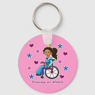 Wheelchair Princess Key Ring