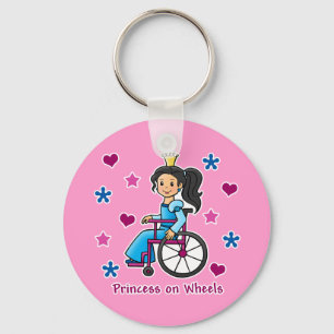 Wheelchair Princess Key Ring
