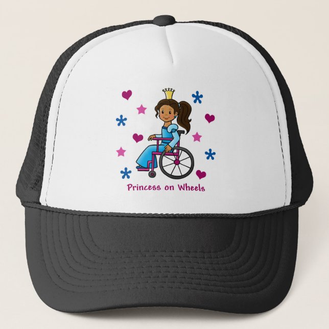 Wheelchair Princess Trucker Hat (Front)