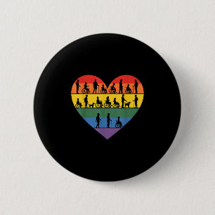 Wheelchair, Quadriplegic, Paraplegic, Disability, 6 Cm Round Badge