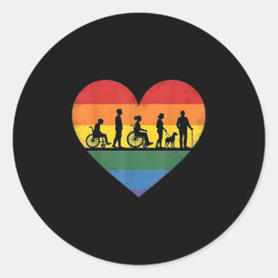 Wheelchair, Quadriplegic, Paraplegic, Disability, Classic Round Sticker