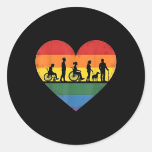Wheelchair, Quadriplegic, Paraplegic, Disability,  Classic Round Sticker