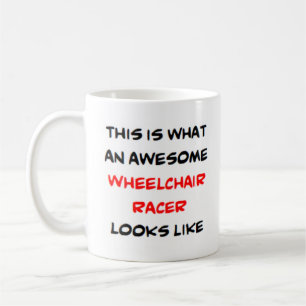 wheelchair racer, awesome coffee mug