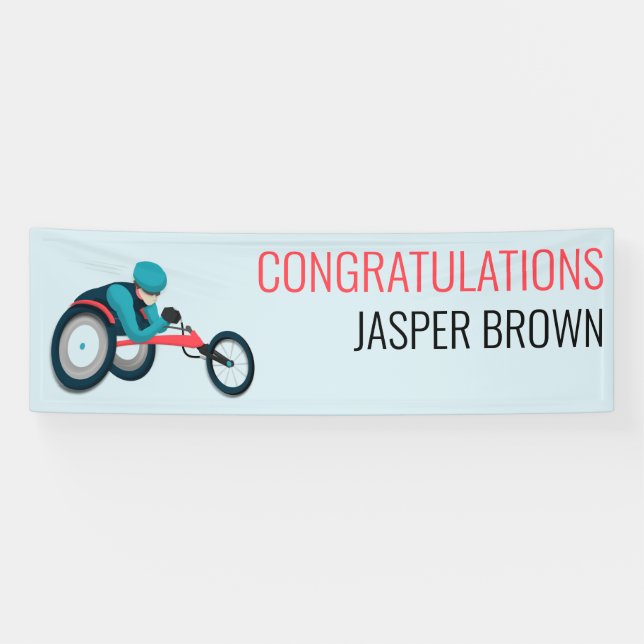 Wheelchair Racing Banner (Horizontal)