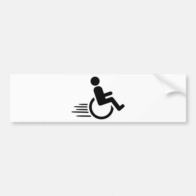Wheelchair racing bumper sticker (Front)