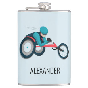 Wheelchair Racing Hip Flask