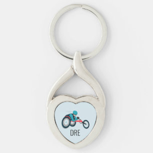 Wheelchair Racing Key Ring