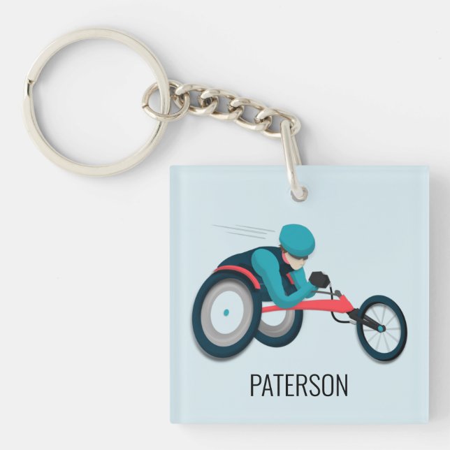 Wheelchair Racing Key Ring (Front)