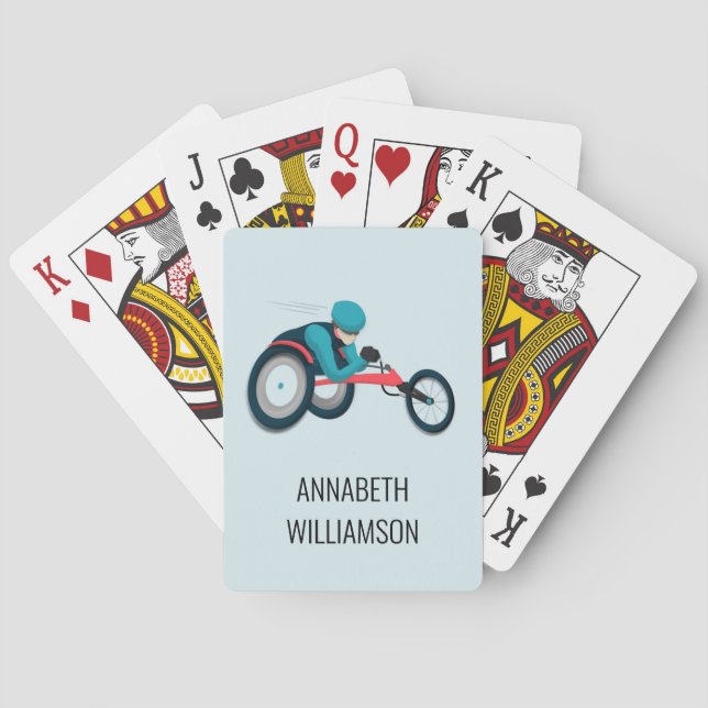 Wheelchair Racing Playing Cards (Back)
