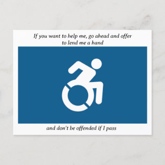 Wheelchair racing postcard