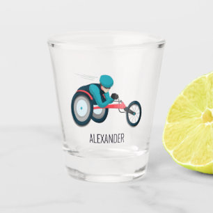 Wheelchair Racing Shot Glass