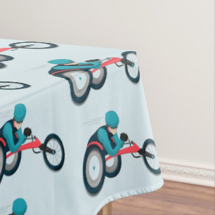 Wheelchair Racing Tablecloth