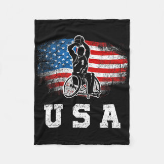 Wheelchair Sketll Fleece Blanket