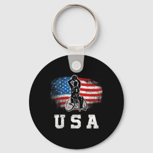 Wheelchair Sketll Key Ring