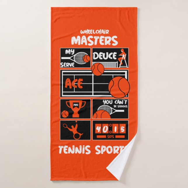 Wheelchair Tennis Players  Bath Towel (Bath Towel)