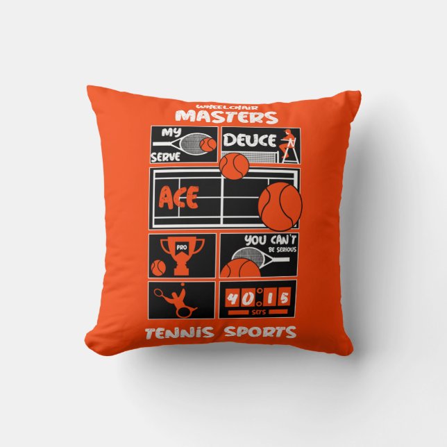 Wheelchair Tennis Players   Cushion (Front)