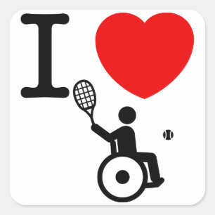 Wheelchair Tennis Square Sticker