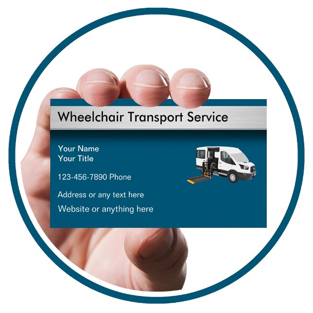 Wheelchair Transportation Services Business Card (Creator Uploaded)
